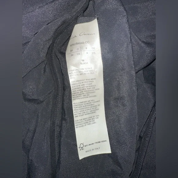 Rick Owens Drape Long Sleeve Wrap Dress Size 40 - Picture 9 of 13